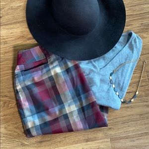 Plaid Pencil Skirt